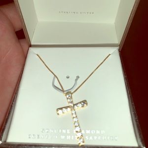 18k Gold plated necklace cross